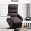 Fauteuil inclinable électrique pour personnes âgées, Fauteuil inclinable électrique avec télécommande, Poches latérales pour le salon, Brun