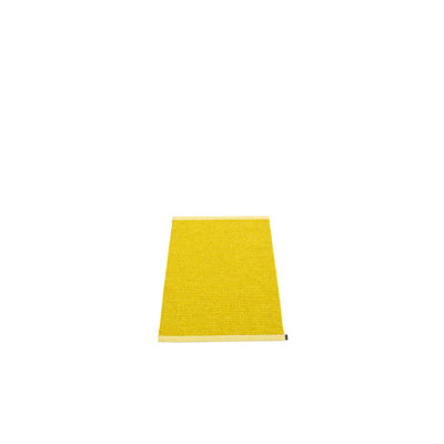 Tapis de cuisine jaune tissé à plat Mono