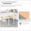 Ensemble 3 pièces de table de salle à manger carrée en bois avec 1 table et 2 chaises