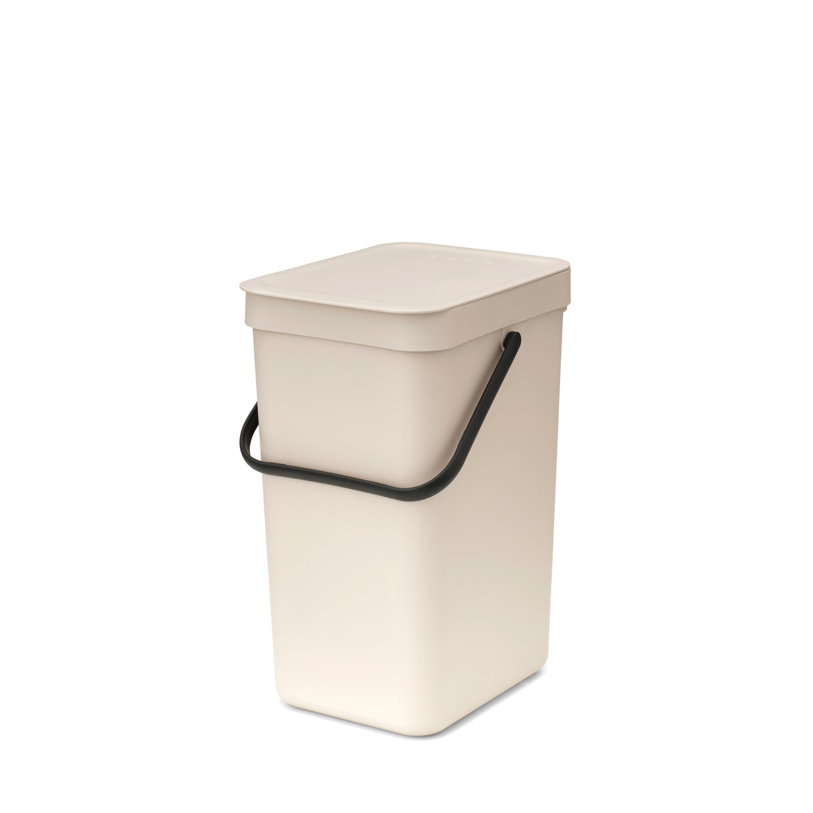 Brabantia Sort & Go Plastic Recycling Bin, 3.2 Gallon, Soft Beige