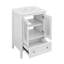 Meuble-lavabo 24 po avec lavabo, 1 tiroir, 2 portes en verre et tablette réglable, meuble-lavabo simple en bois et panneau de fibres à densité moyenne