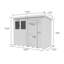 Pent Shed - Double Door with Windows-1876725698