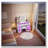 43.2" Vanity Desk with LED Mirror and Lights Storage Shelves and Stool for Bedroom-1866635232