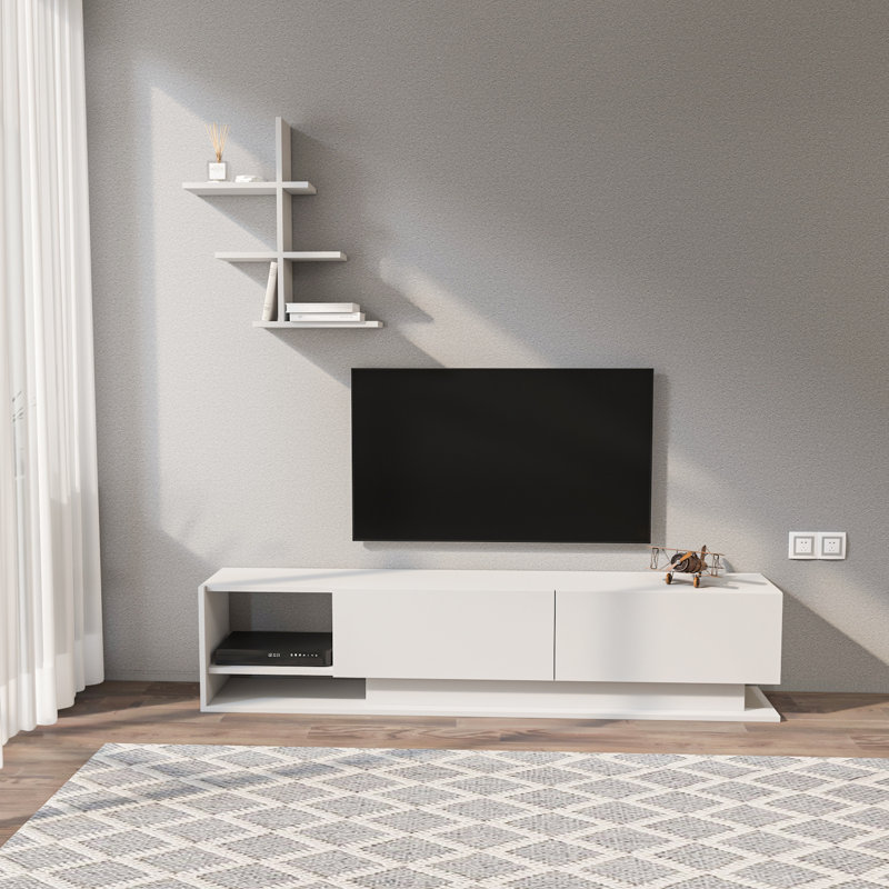 Mahfuza TV Stand for TVs up to 75", White