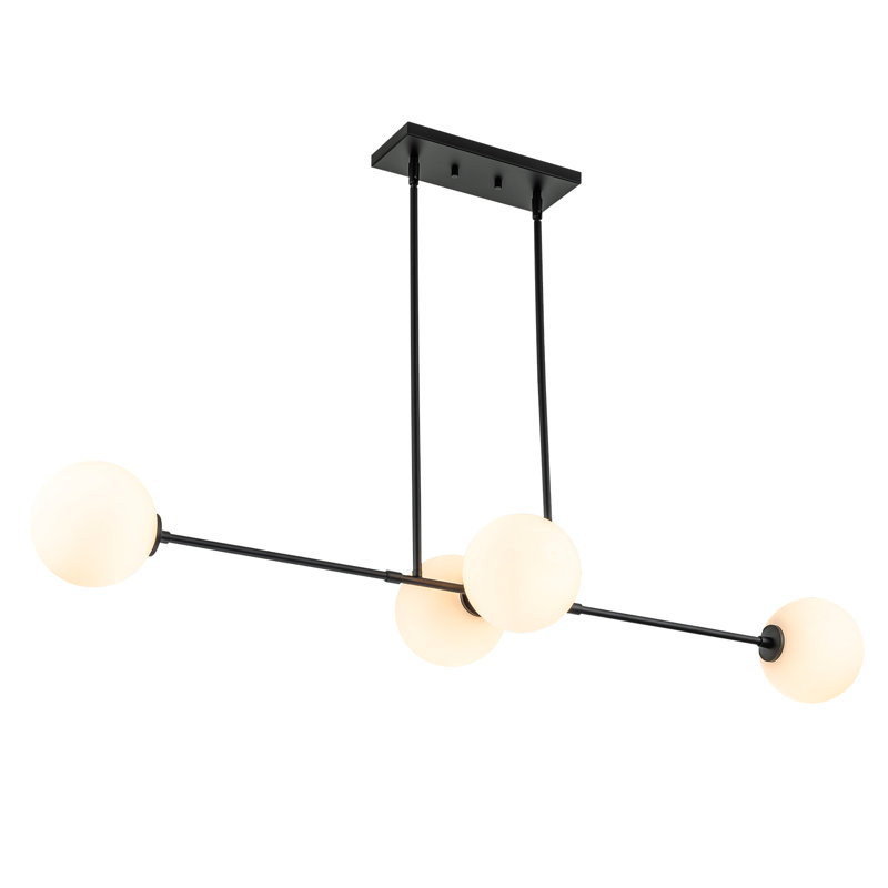 Jaclyn 4 - Light Kitchen Island Pendant, Matte Black
