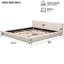 Cadre de lit rembourré beige élégant-1552438180
