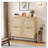 Rattan Shoe Cabinet with 4 Flip-Down Doors-1272478098