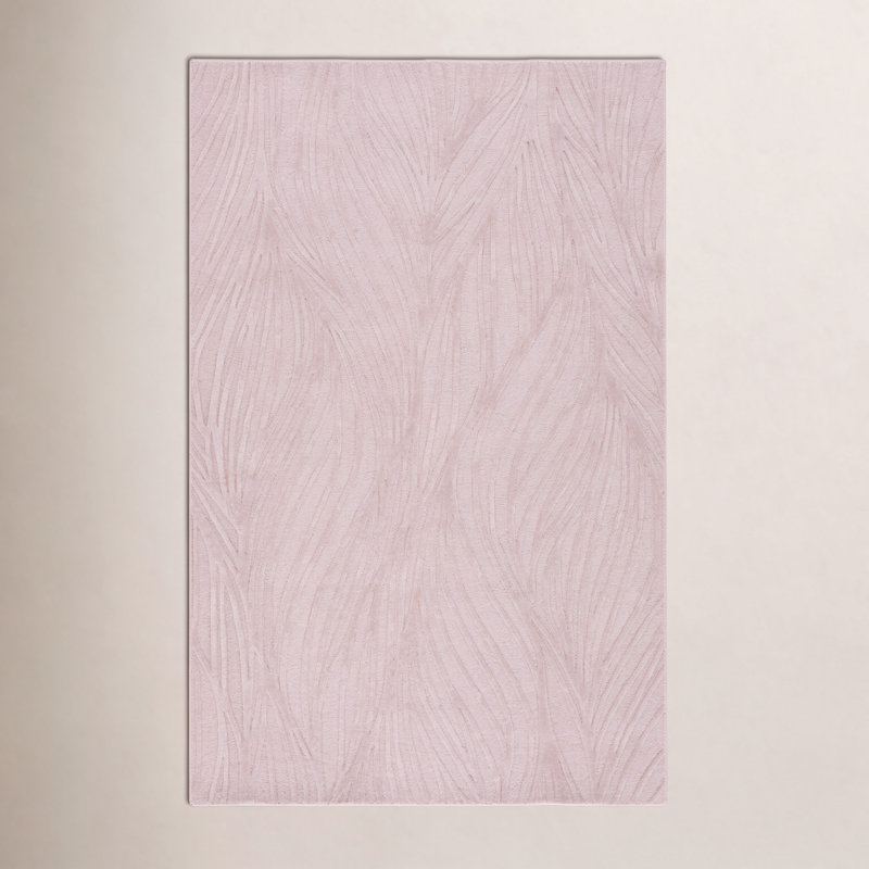 Laine touffetée à la main Wilfrido Glamour Viscose Tapis d'intérieur en coton, Rectangle 9 pi x 12 pi