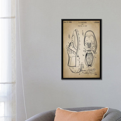 «Golf Shoes» par VernPrintStore, reproduction d'art graphique sur toile