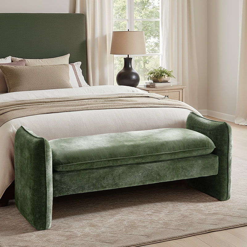 Banc rembourré Ella, Vert