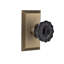 Studio Plate with Crystal Black Door Knob-59086366-59086367