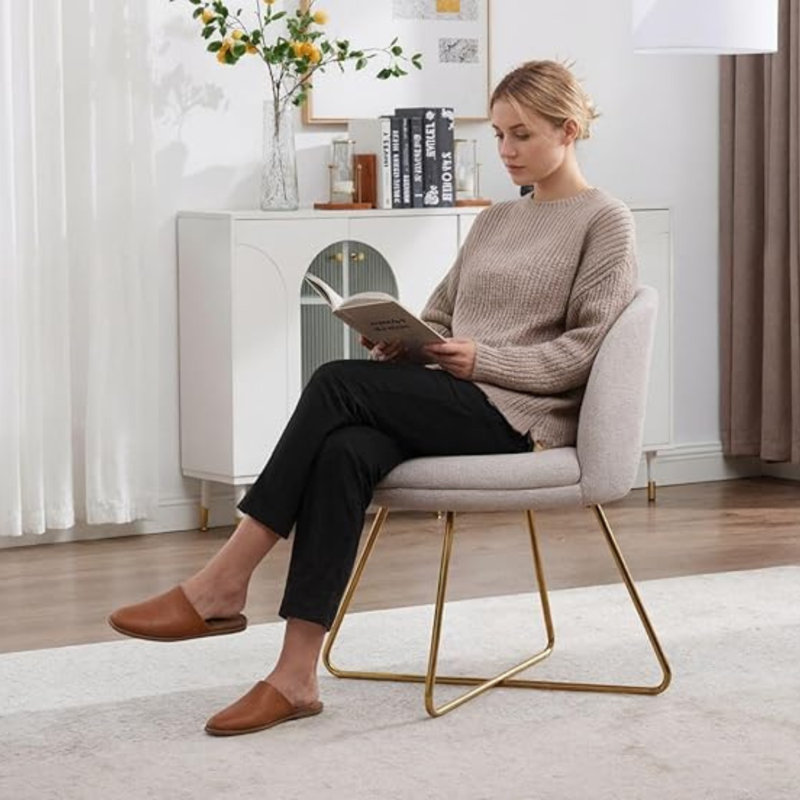 Aelisa Upholstered Accent Chair, Oatmeal