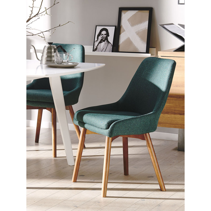 Rozzer 39cm H Polyester Blend Upholstered Side Chair, Green