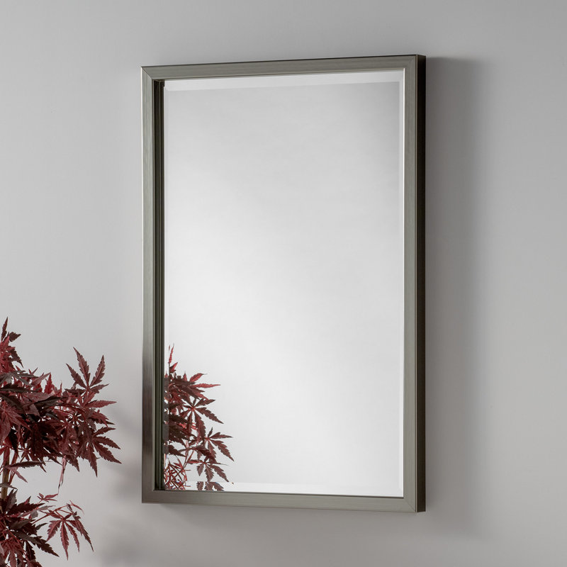 Alaijha Solid Wood Rectangle Wall Mirror, 81cm H x 55cm W