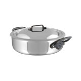 Mauviel M'cook CI Rondeau/Braiser Pan With Lid, Cast Iron Handle, 3.2-Qt