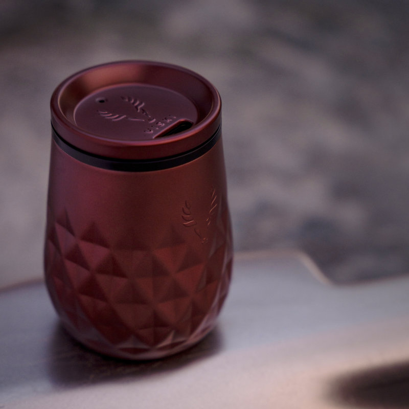 Verre à vin en acier inoxydable Paragon en obsidienne, Rose