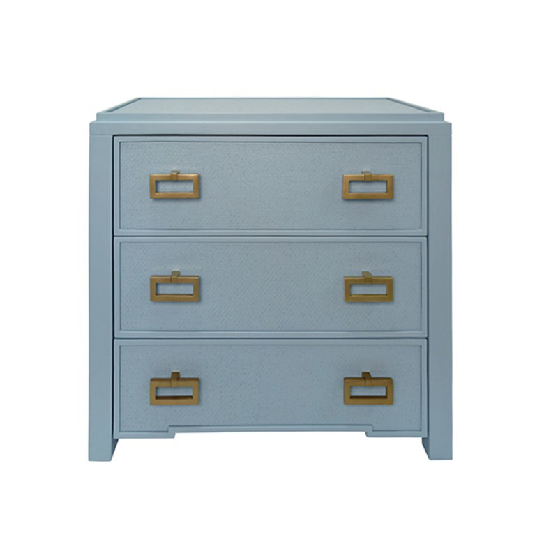 Radley 3 - Drawer Nightstand, Light Blue