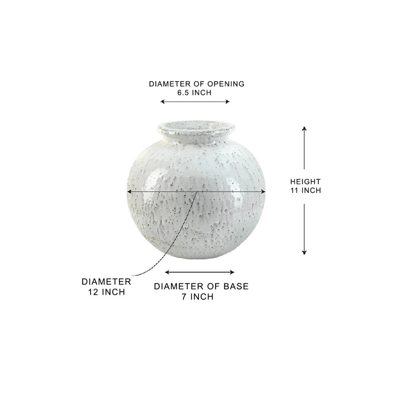 Vase en céramique vieilli Ivy Bronx Elara