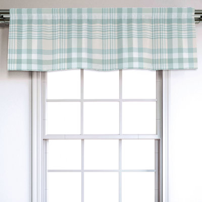 Sateen Plaid Ruffled Window Valance