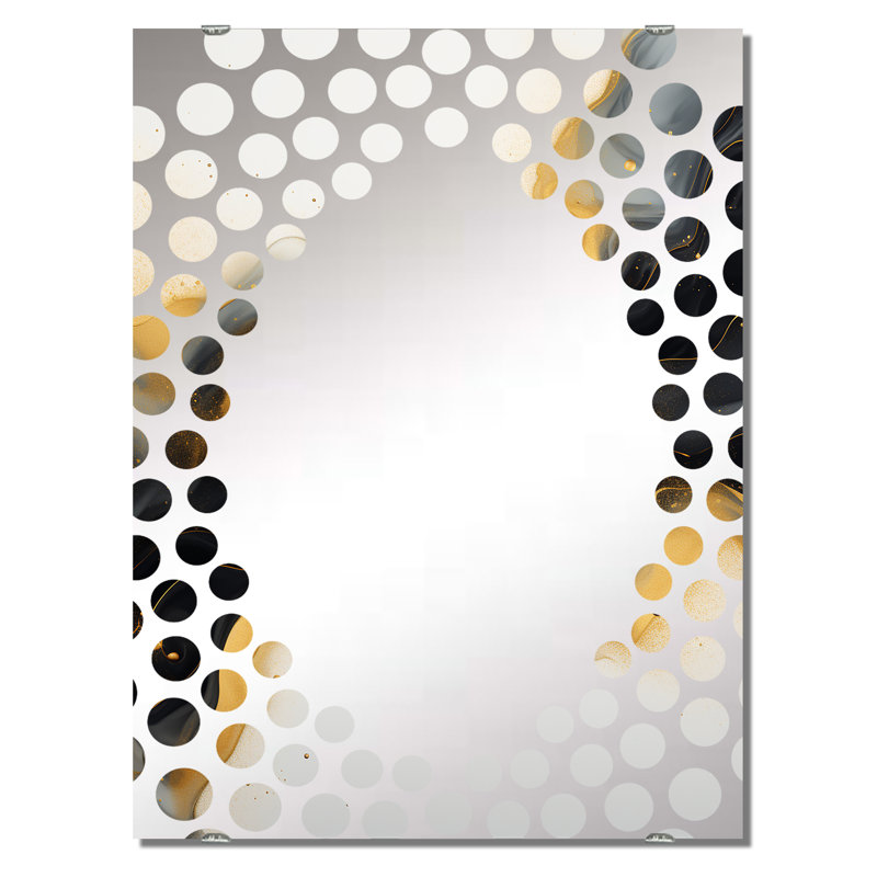 Detdeus - Miroir mural abstrait en marbre MIR137836, 40 po x 30 po