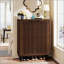 Armoire à chaussures moderne en bois à 6 niveaux avec portes à persiennes pour un rangement élégant et efficace-1528499170