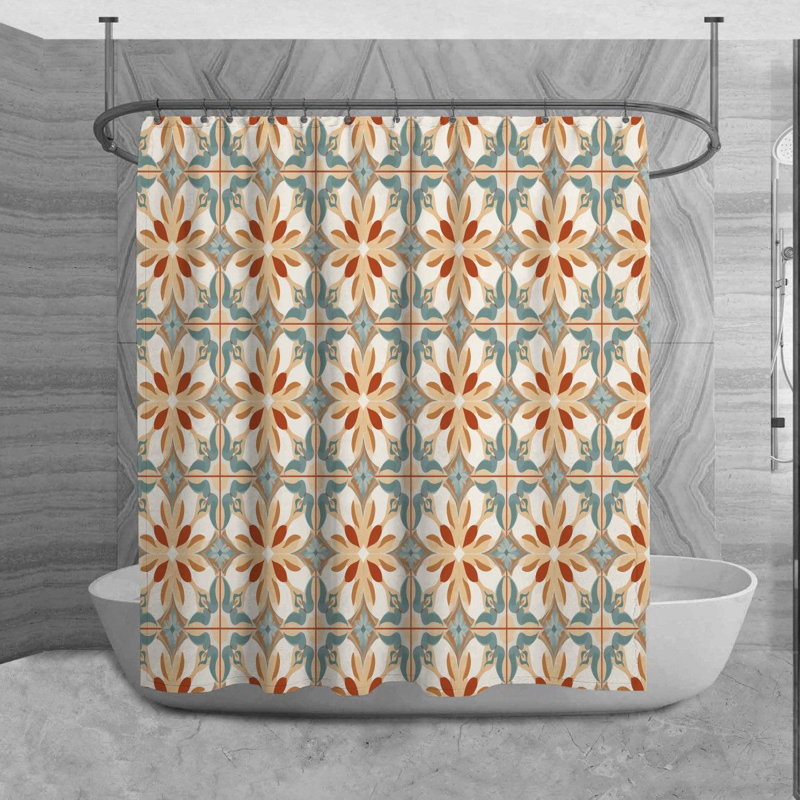 Tapis de bain style toscan blanc, H 84 po x l 70 po