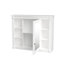 Armoire de rangement murale avec miroir et tablettes ouvertes, fonctionnelle et élégante pour votre salle de bain.-1476457537