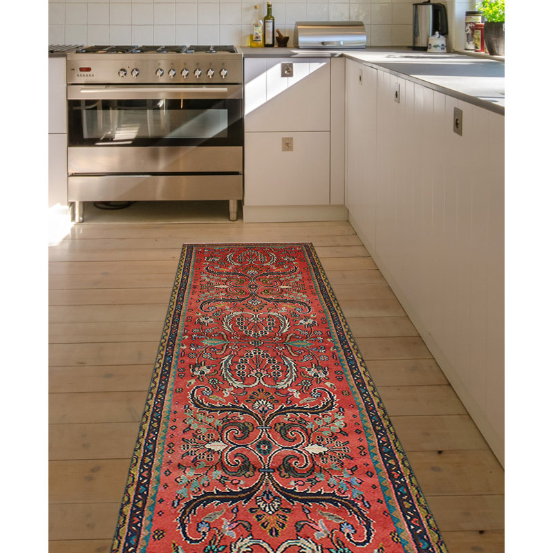 Tapis rouge délavé Fine Anika