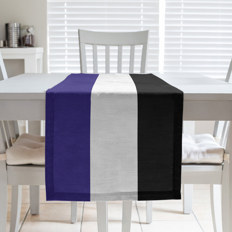 Dallas Football Stripes Table Runner, 72" L x 16" W, Light Blue/Silver