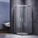 37.5" - 38" W x 72" H Double Sliding Framed Round Shower Enclosure with 1/4" Clear Tempered Glass