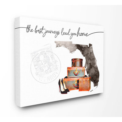 «Florida State the Best Journey plomb You Home Fashion Shoes and L bagages Illustration» par Amanda Greenwood, impression