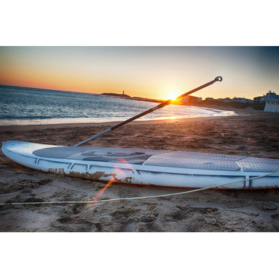 Paddle Board At Sunset by Pedro_ros - Wrapped Canvas Print