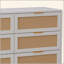 43,31 po, armoire de rangement à 6 tiroirs en rotin, pour chambre à coucher et salon