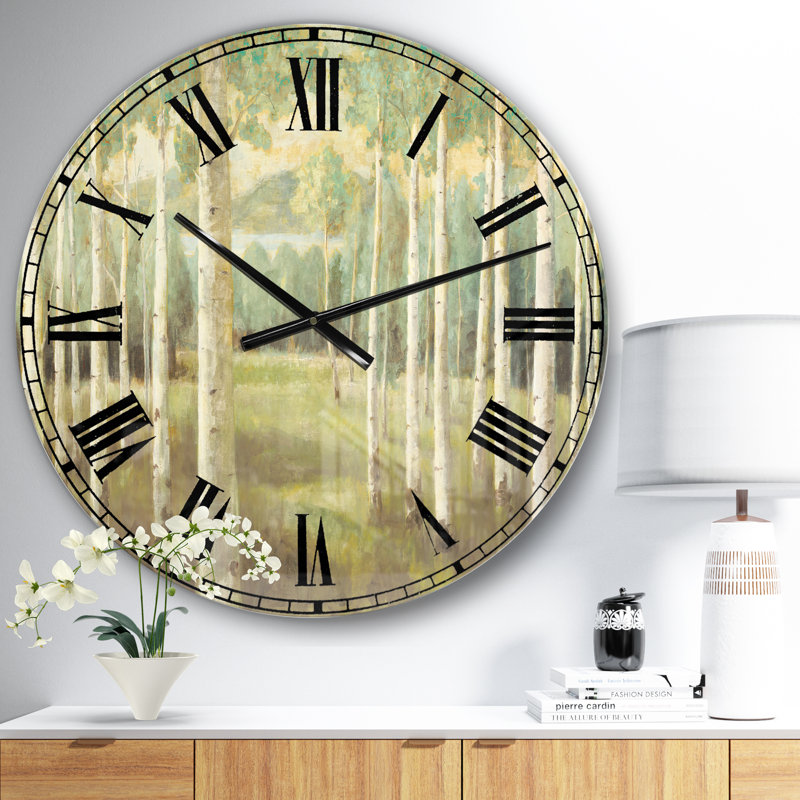 Horloge murale Aspens Neutral Forest - Farmhouse, Petit