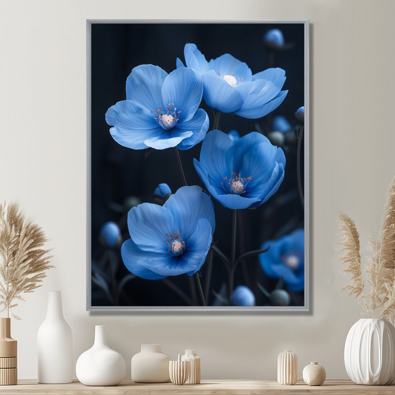 Roybal - Peonies Wall Art, 12" H x 20" W, Silver Framed
