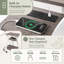 Table d'appoint avec station de recharge, ports USB et prises électriques, table de chevet pour chambre, tablette de rangement à 3 niveaux, table de nuit-134830639-134876966
