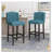 Fabric Tufted Wingback 31 Inch Counter Barstools-1117086925