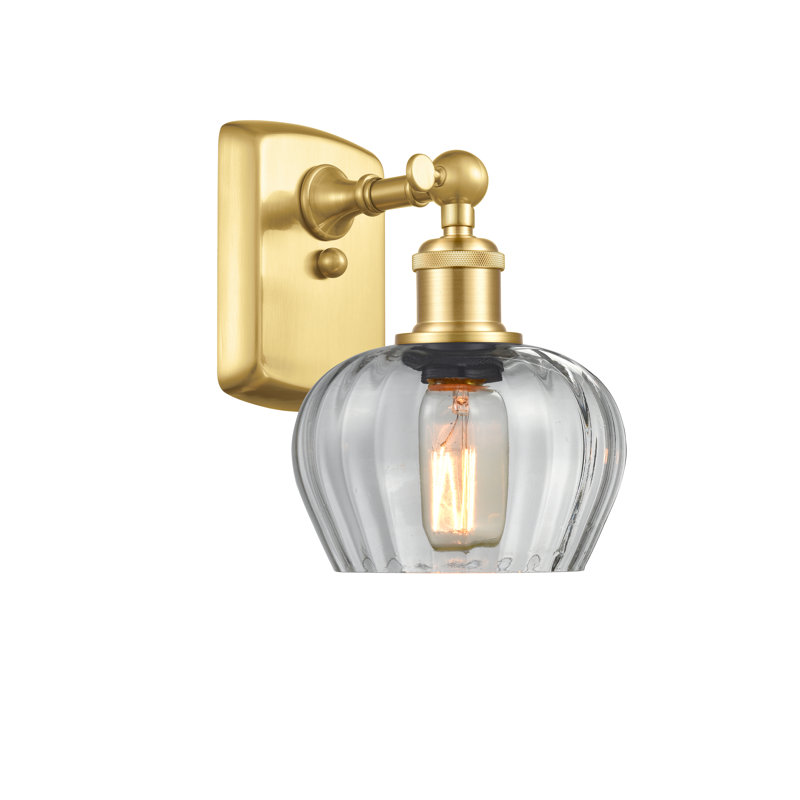 Patrina Armed Sconce, Clear, LED, Satin Gold