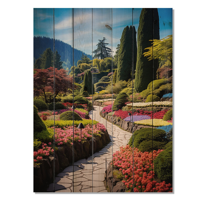 Romane - Landscapes Wood Wall Decor On Natural Pine Wood, 32" H x 24" W