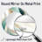 Subdued Elegance - Abstract Decorative Mirror, Beige Round Wall Mirror, Printed Metal Art-99624111