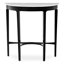 Console Table Rochefort piano black finish white carrera marble