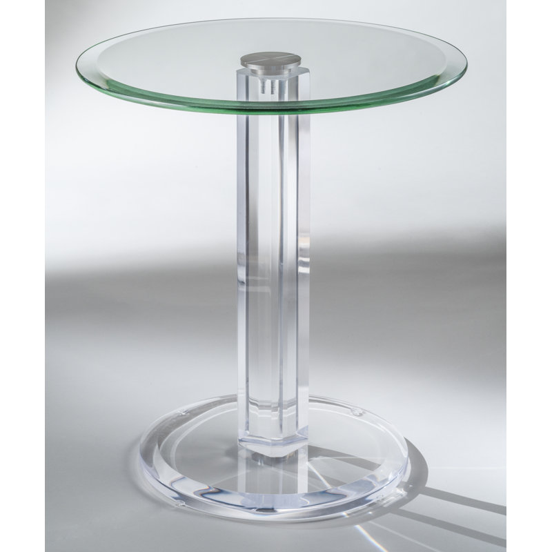 Mizell Glass Top End Table