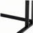 Walnut and Black Writing Desk with USB Port-2132689564