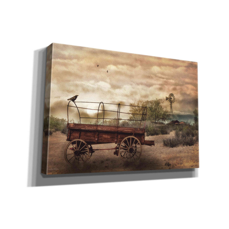 «Desert Wagon» par Lori Deiter, art mural sur toile, H 18 po x l 26 po x P 0,75 po