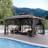 13 Ft.W x 11 Ft.D Outdoor Steel Patio Gazebo with Double Vented Roof and Full Netting-111076693