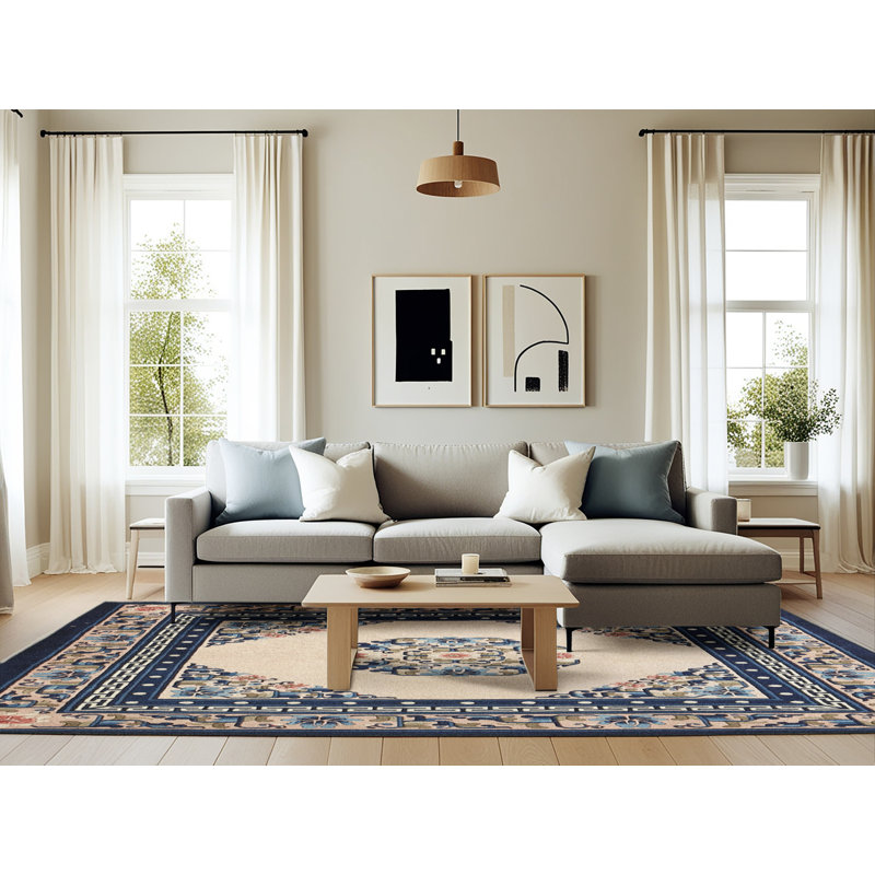 Cenap Oriental Indoor Rug, Rectangle 6' x 9'