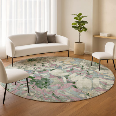 Tapis floral intérieur / extérieur lavable à la machine Chantille ACN2340