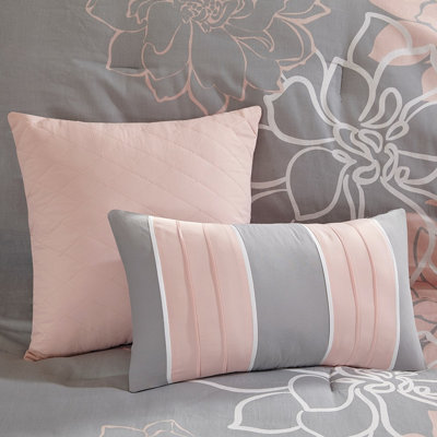 Comforter  Printed Cotton   2 Shams Decorative Pillows 15inch