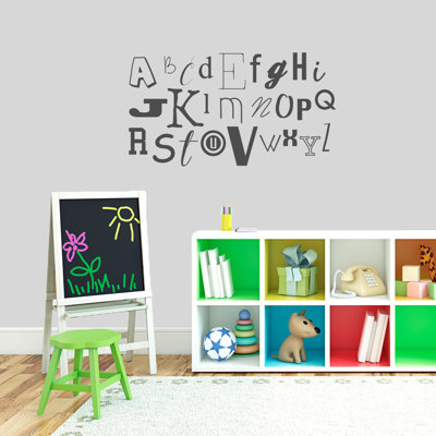 Décalcomanie murale de chambre alphabétique