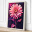 Pink Gerbera Geometric Botanical - Wrapped Canvas-1689914230-1689914231